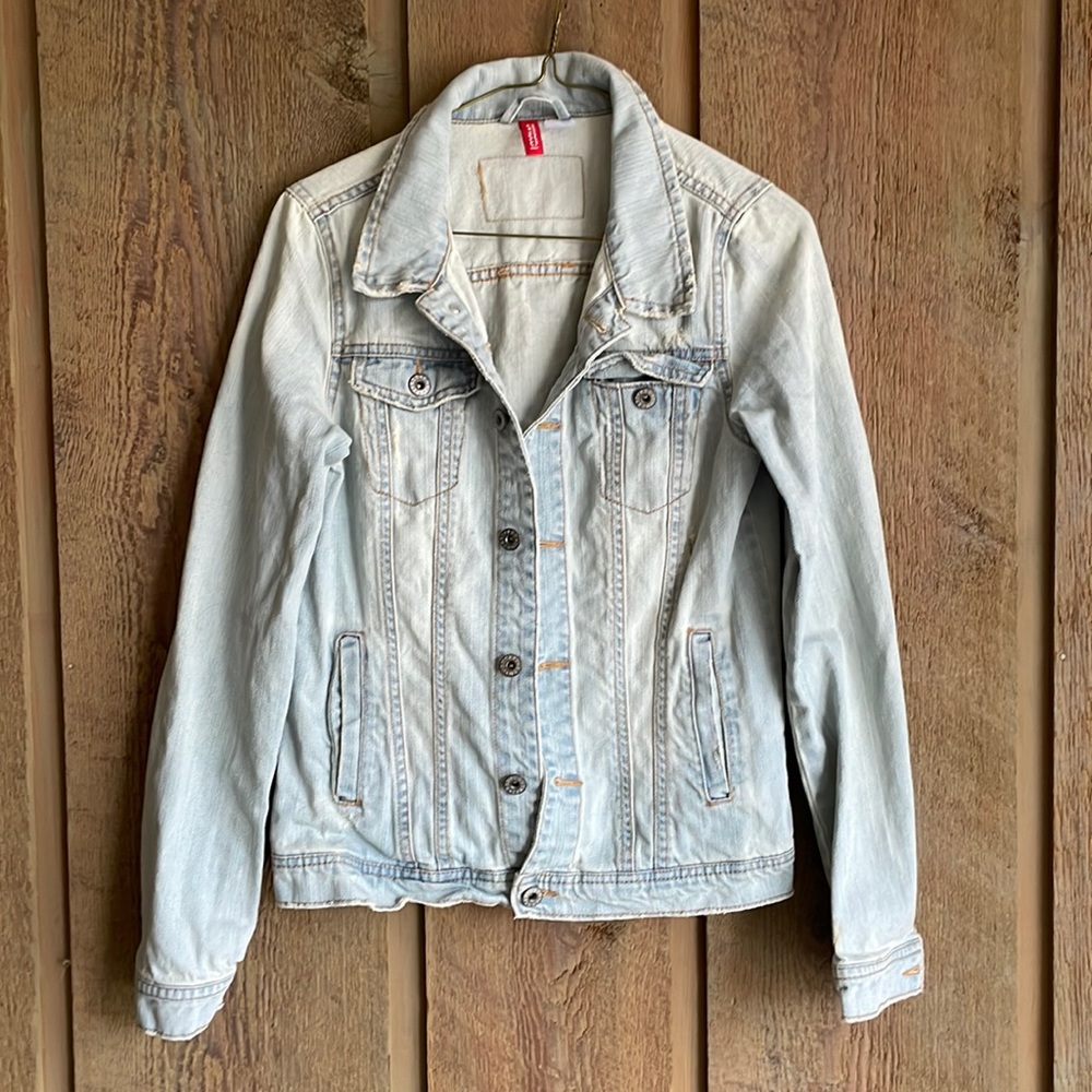 H&M Brand Distressed Jean Jacket